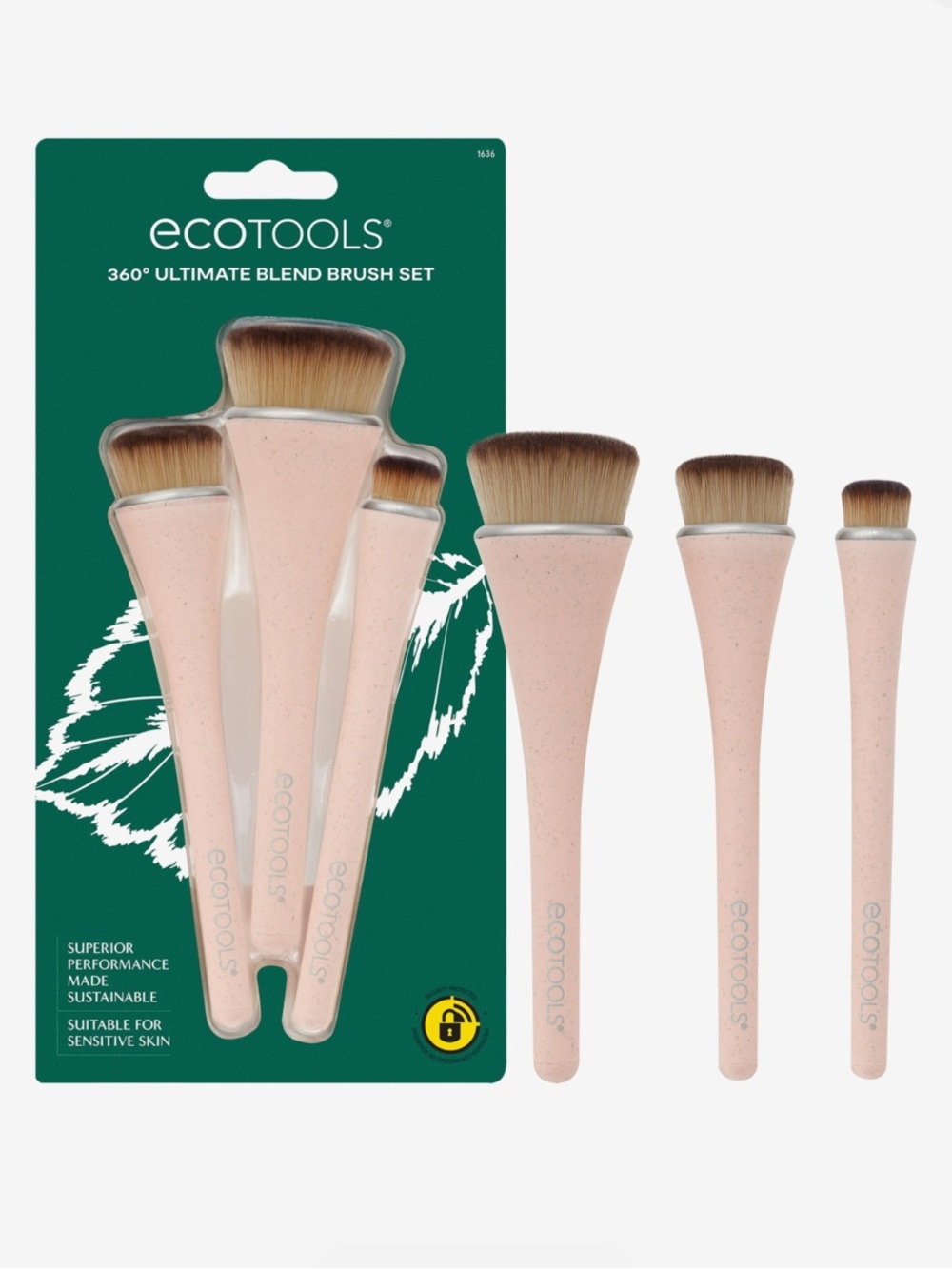 * EcoTools 360° Ultimate Blend 3 Piece Makeup Brush Set Pink